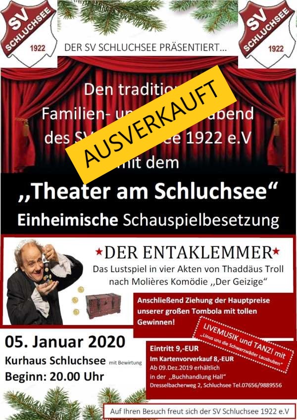2020 Plakat Theater 600 Ausverkauft